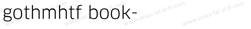 gothmhtf book字体转换